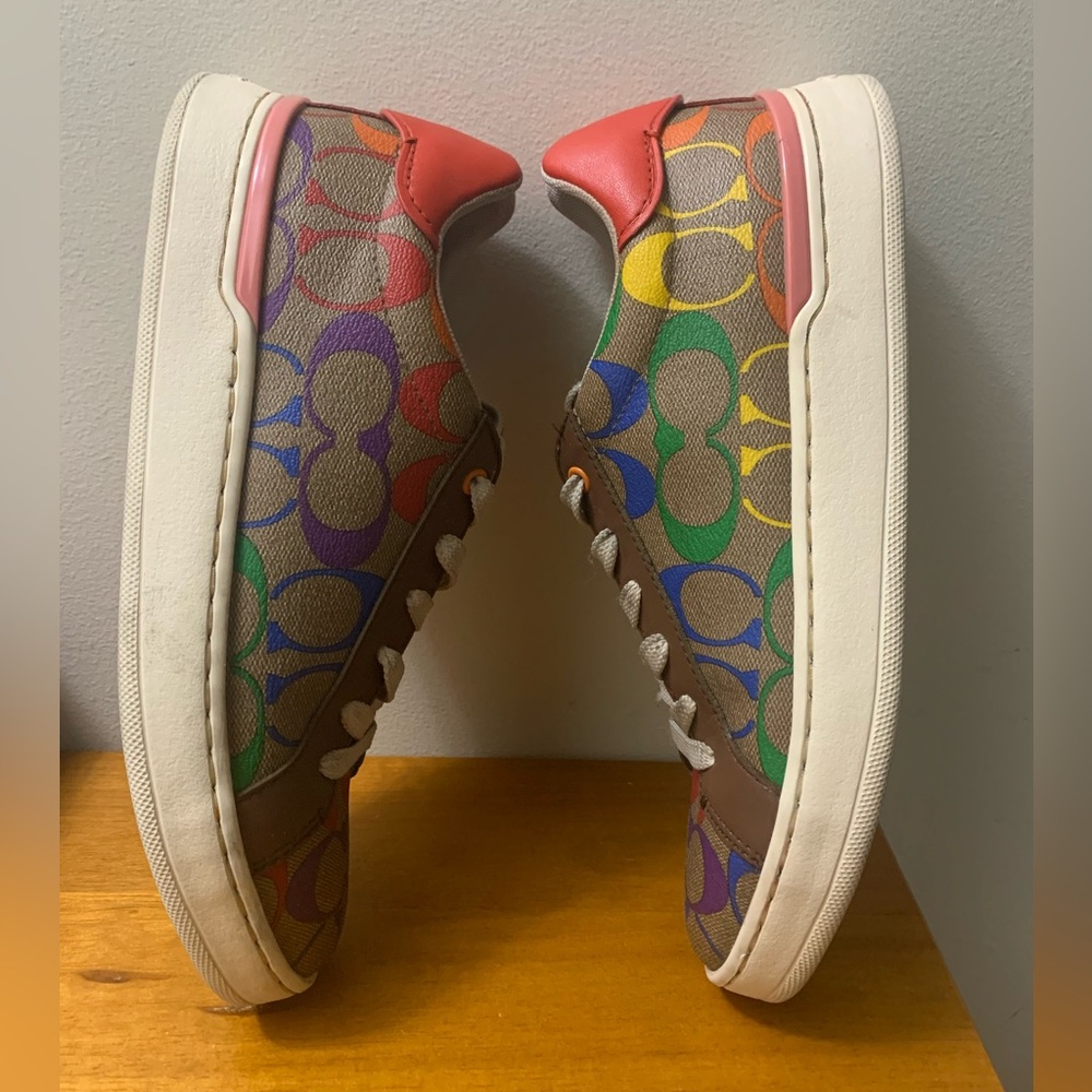 Coach Rainbow Multicolor Unisex Sneakers US 8B Eu 38.5 Style Code CA449 Preowned - Picture 6 of 10